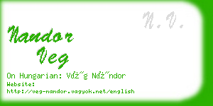 nandor veg business card